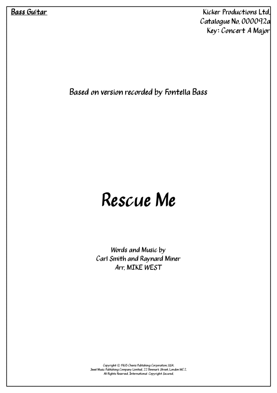 Rescue Me Bass Guitar scores gallery preview page 1