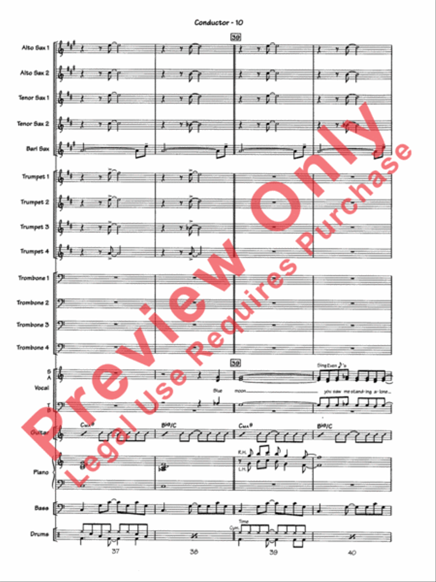 Blue Moon Jazz Ensemble scores gallery preview page 13
