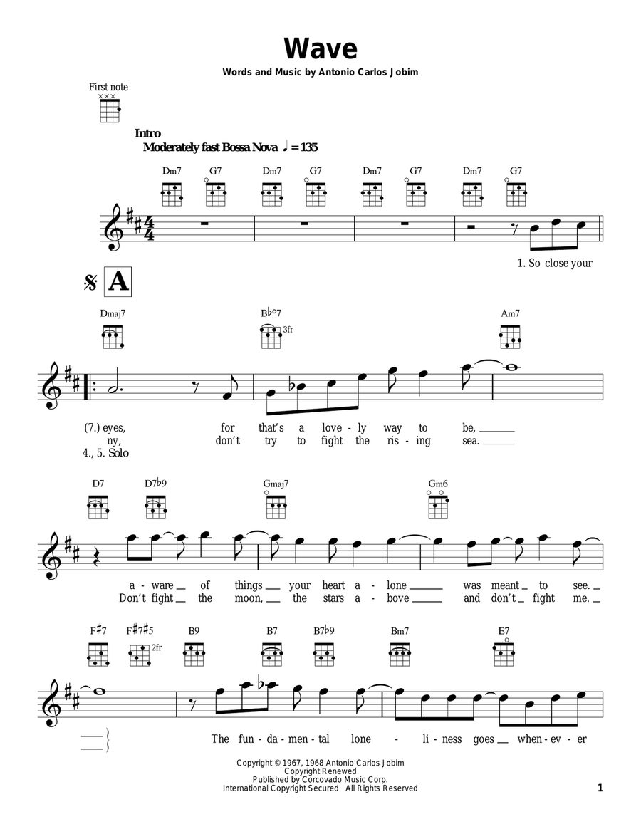 Wave Wave Ukulele scores gallery preview page 1