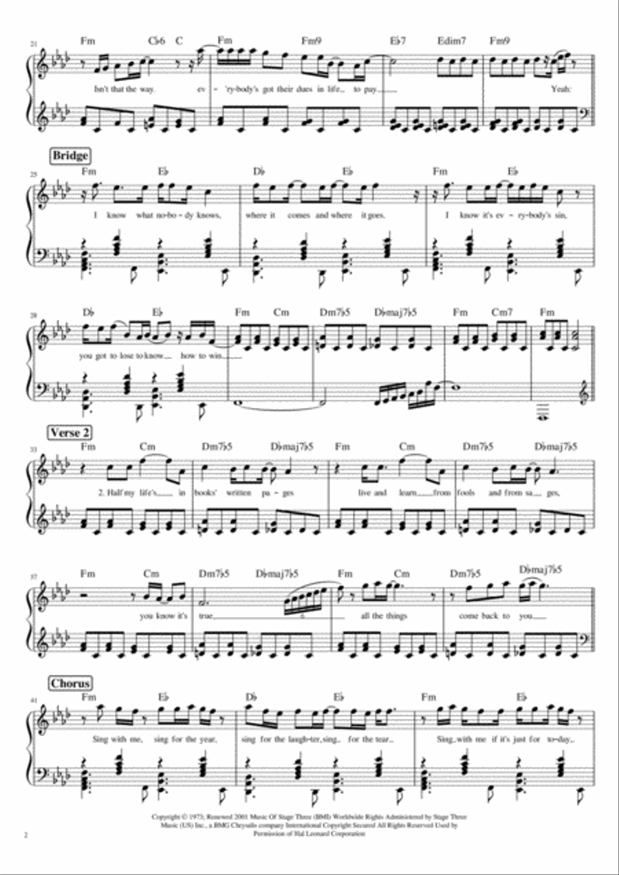 Dream On Dream On Piano Solo scores gallery preview page 2