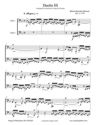 Quantz: Duetto Op. 2 No. 3 for Tuba Duo
