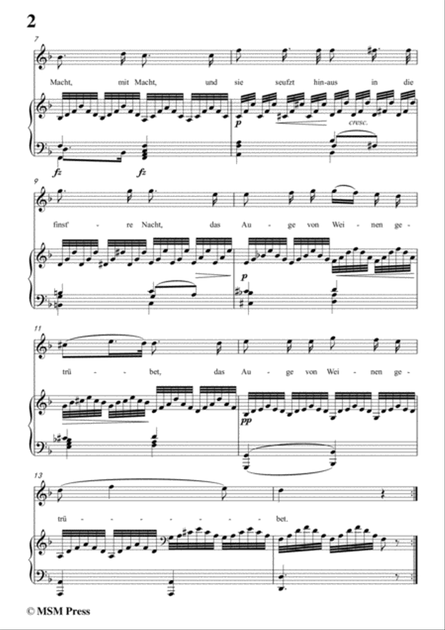 Schubert-Des Mädchens Klage (Version III),in d minor,D.389,for Voice and Piano Voice Solo scores gallery preview page 4