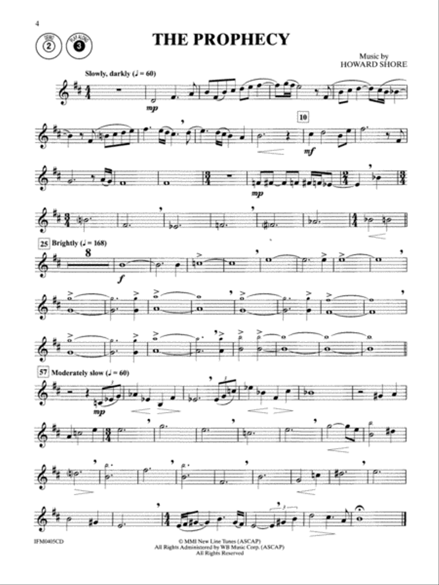 The Lord of the Rings - Instrumental Solos (Clarinet) Clarinet Solo scores gallery preview page 5