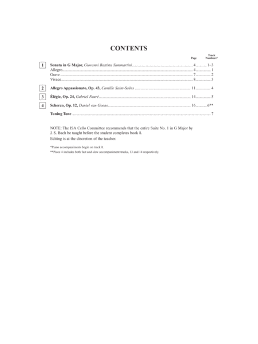 Suzuki Cello School, Volume 8 image number null