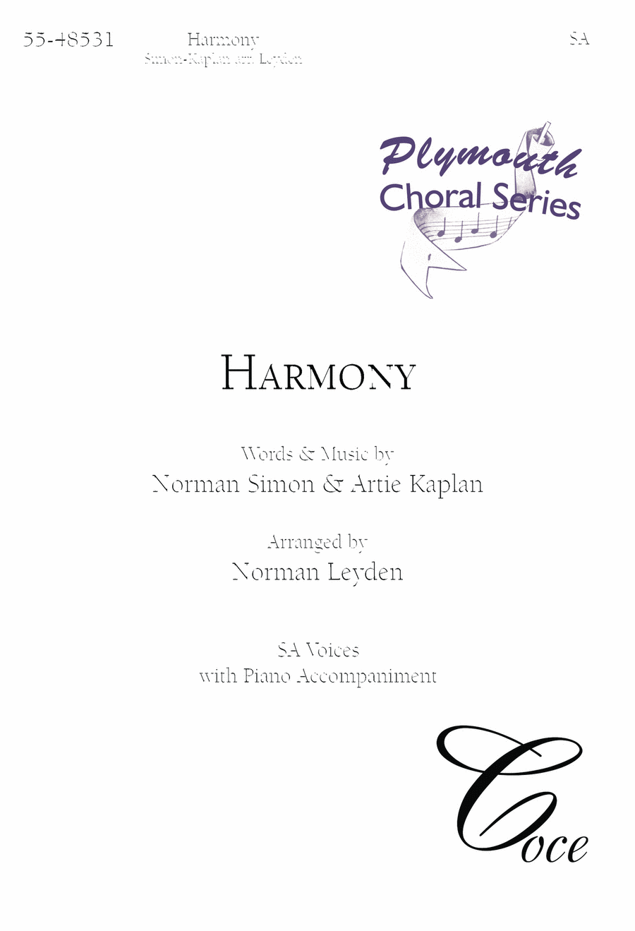 Harmony SA scores gallery preview page 1