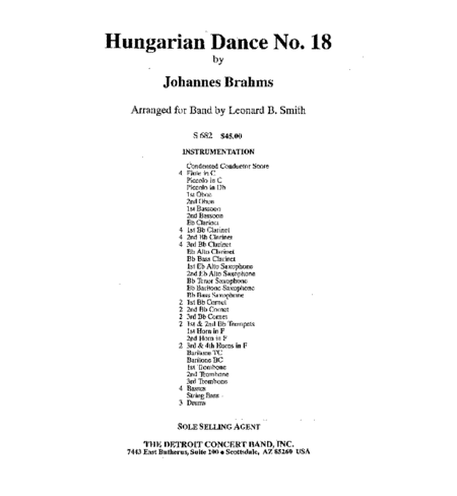 Hungarian Dance No. 18 image number null