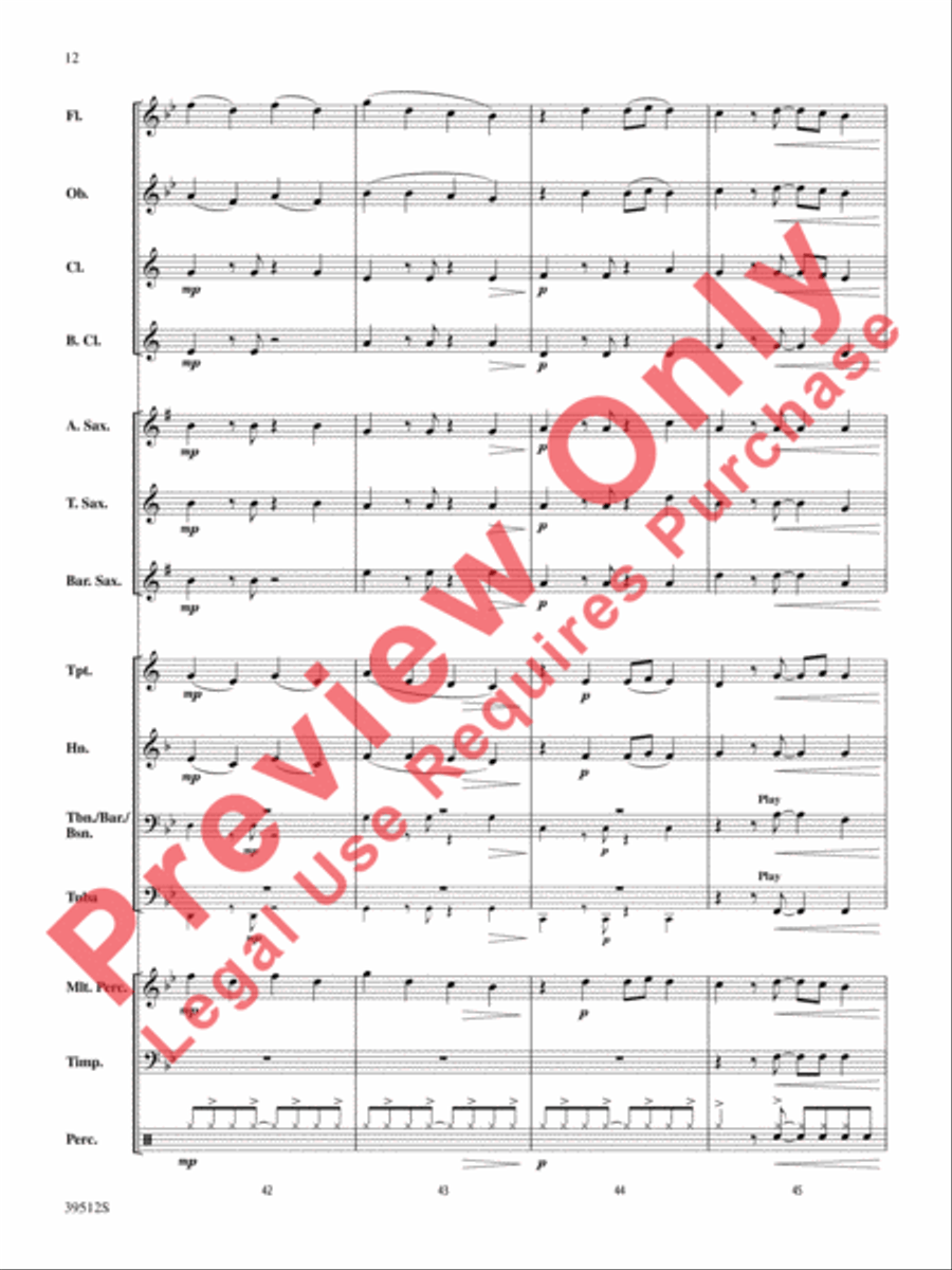 Dumb Love Concert Band scores gallery preview page 13