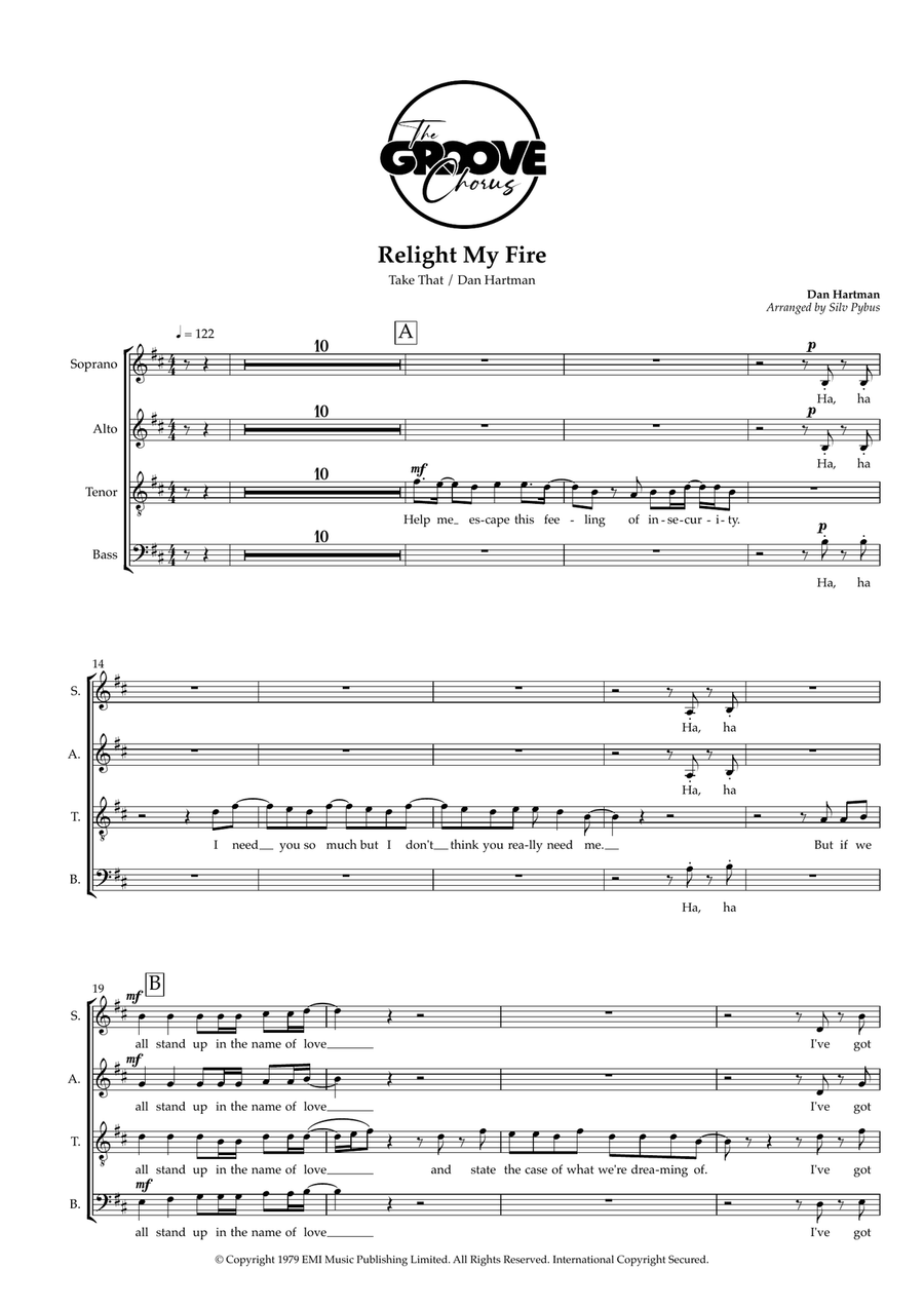 Relight My Fire 4-Part scores gallery preview page 1