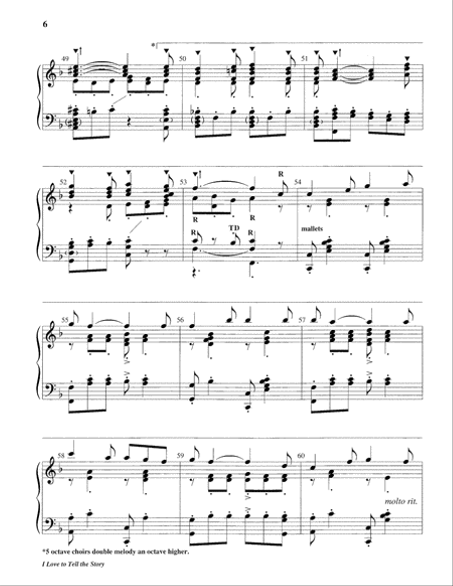 I Love to Tell the Story I Love to Tell the Story 5-Octaves scores gallery preview page 6