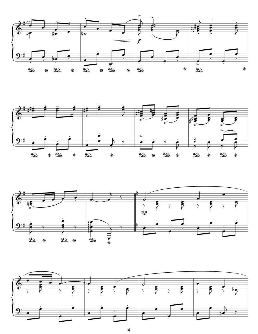 London Calling March Piano Solo scores gallery preview page 4