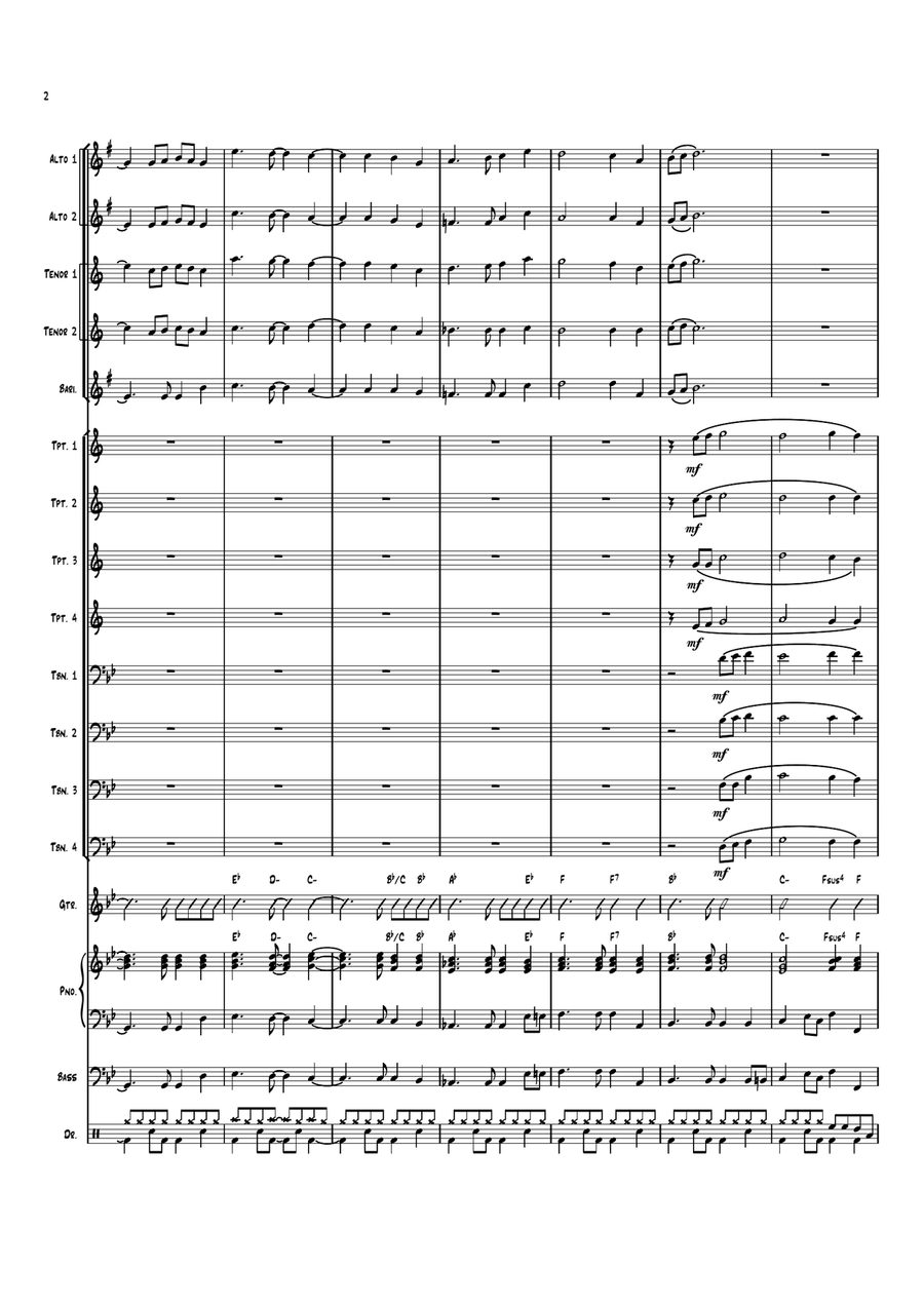 Bohemian Reflection Jazz Ensemble scores gallery preview page 2