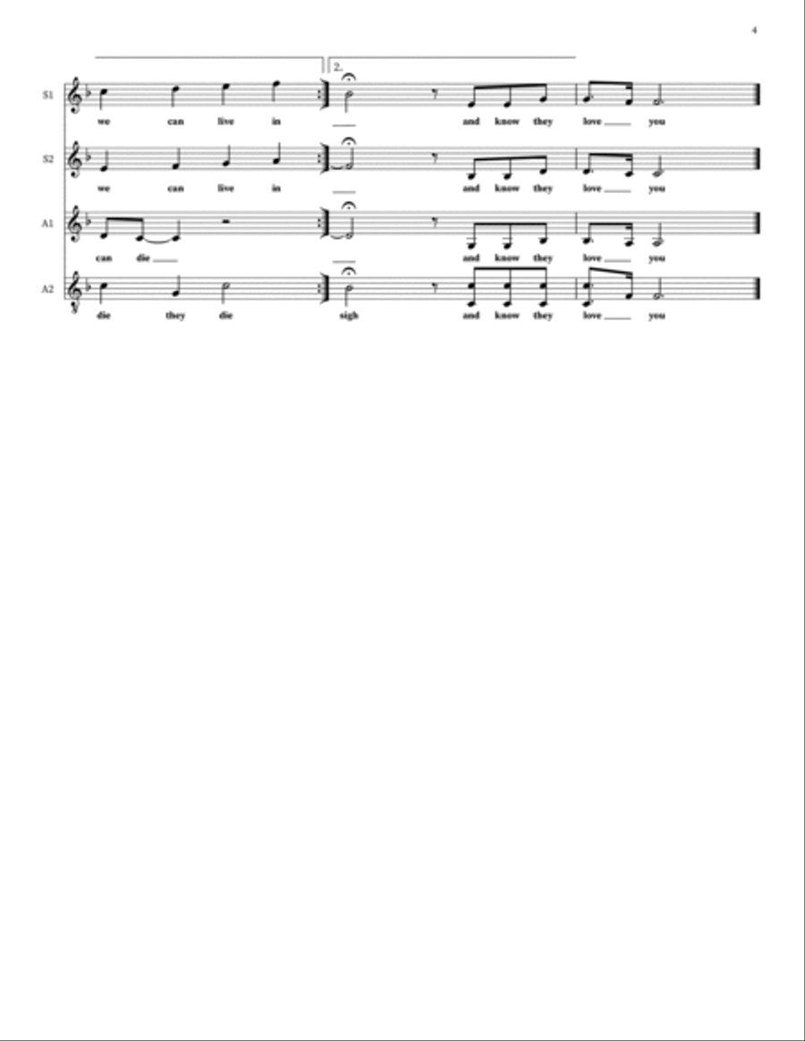 Teach Your Children 4-Part scores gallery preview page 4