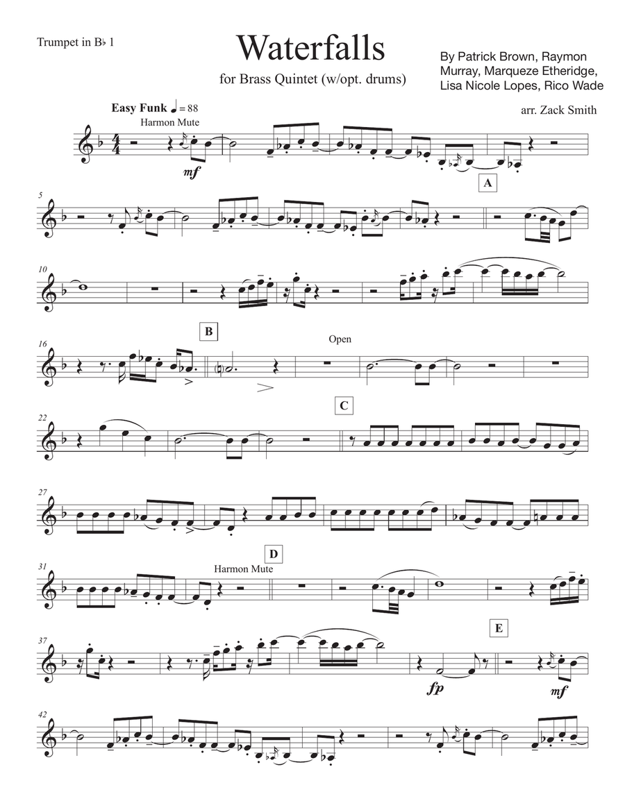 Waterfalls Waterfalls Brass Ensemble scores gallery preview page 6