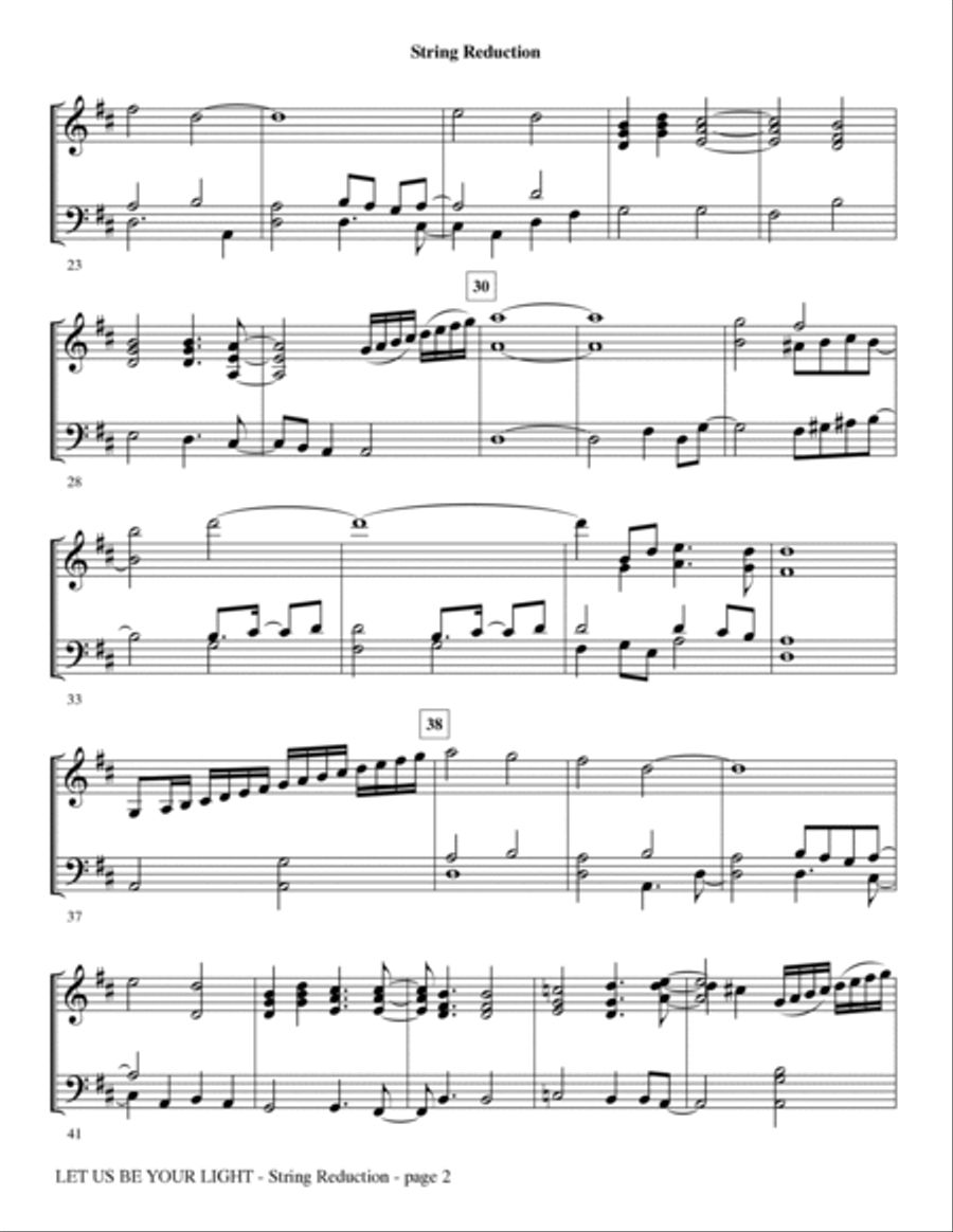 Let Us Be Your Light - Keyboard String Reduction Choir scores gallery preview page 2