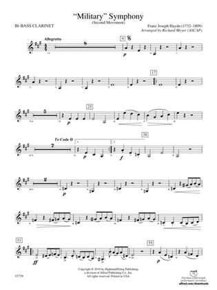 Military Symphony: B-flat Bass Clarinet