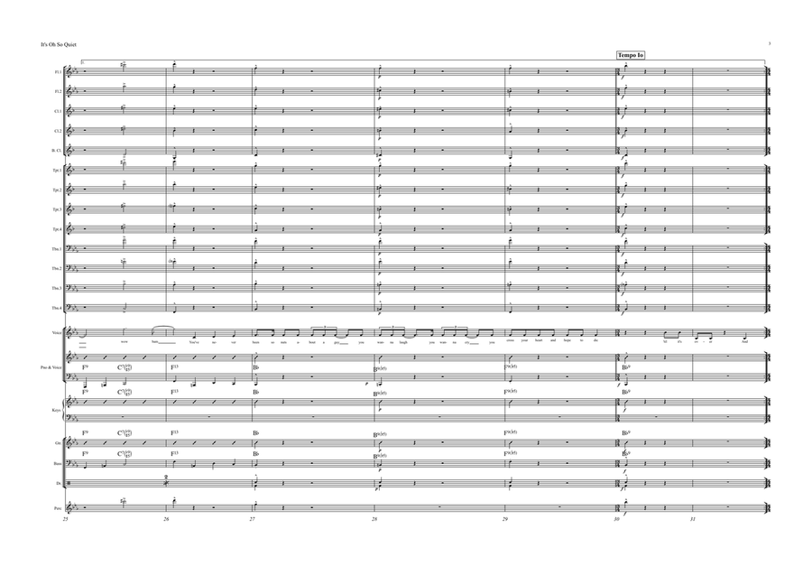 It's Oh So Quiet (und Jetzt Ist Es Still) Jazz Ensemble scores gallery preview page 3