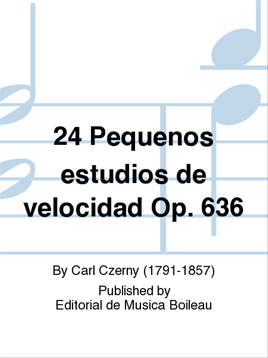 24 Pequenos estudios de velocidad Op. 636 Piano Solo scores gallery preview page 1