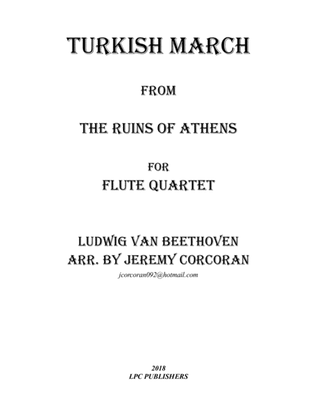 Book cover for Turkish March from The Ruins of Athens for Flute Quartet