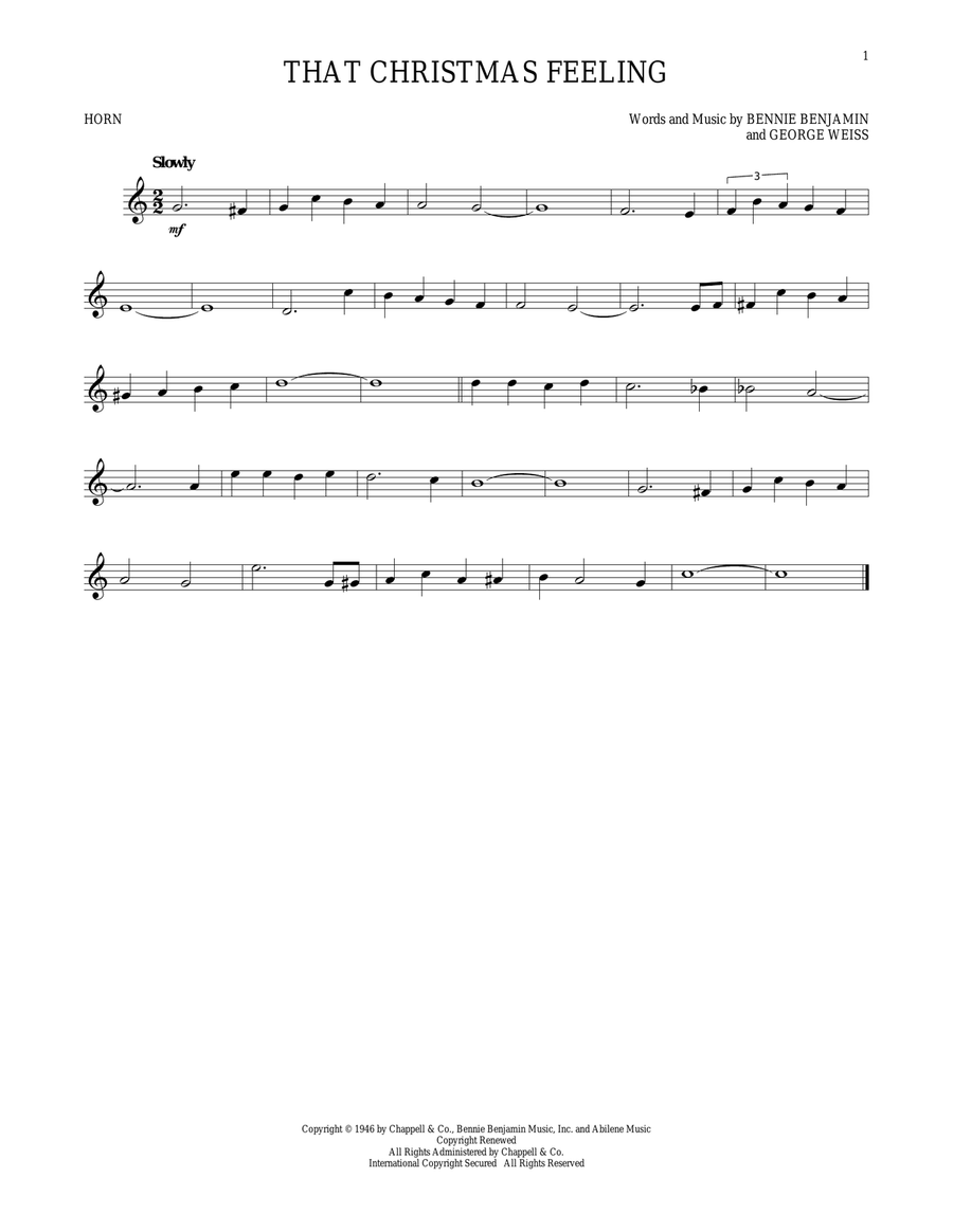 That Christmas Feeling That Christmas Feeling Horn Solo scores gallery preview page 1