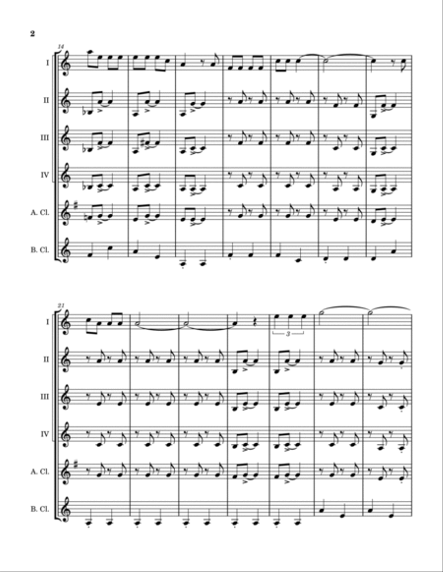 (Ghost) Riders In The Sky (A Cowboy Legend) Clarinet Quintet scores gallery preview page 3