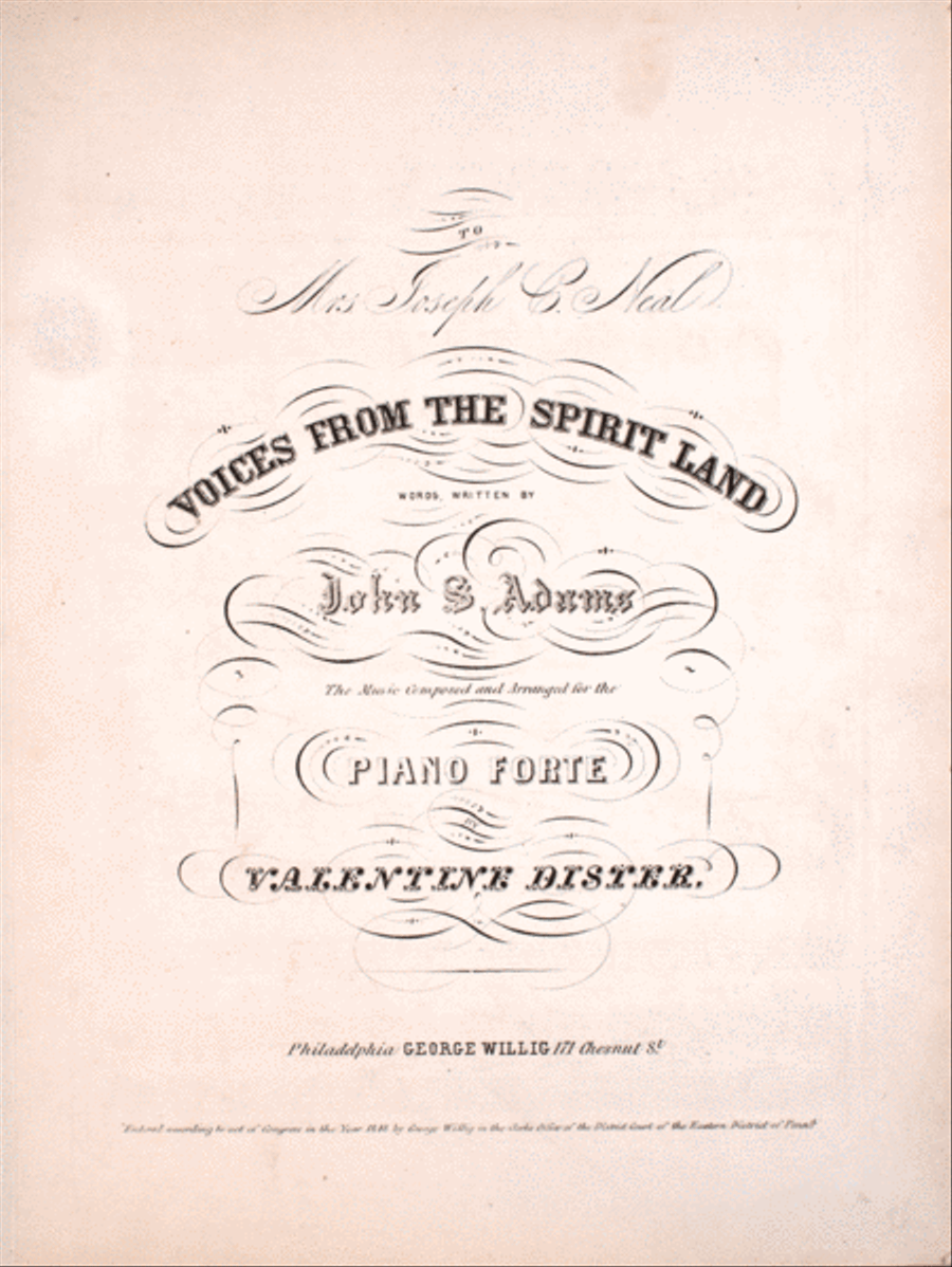 Voices From the Spirit Land Voice scores gallery preview page 1