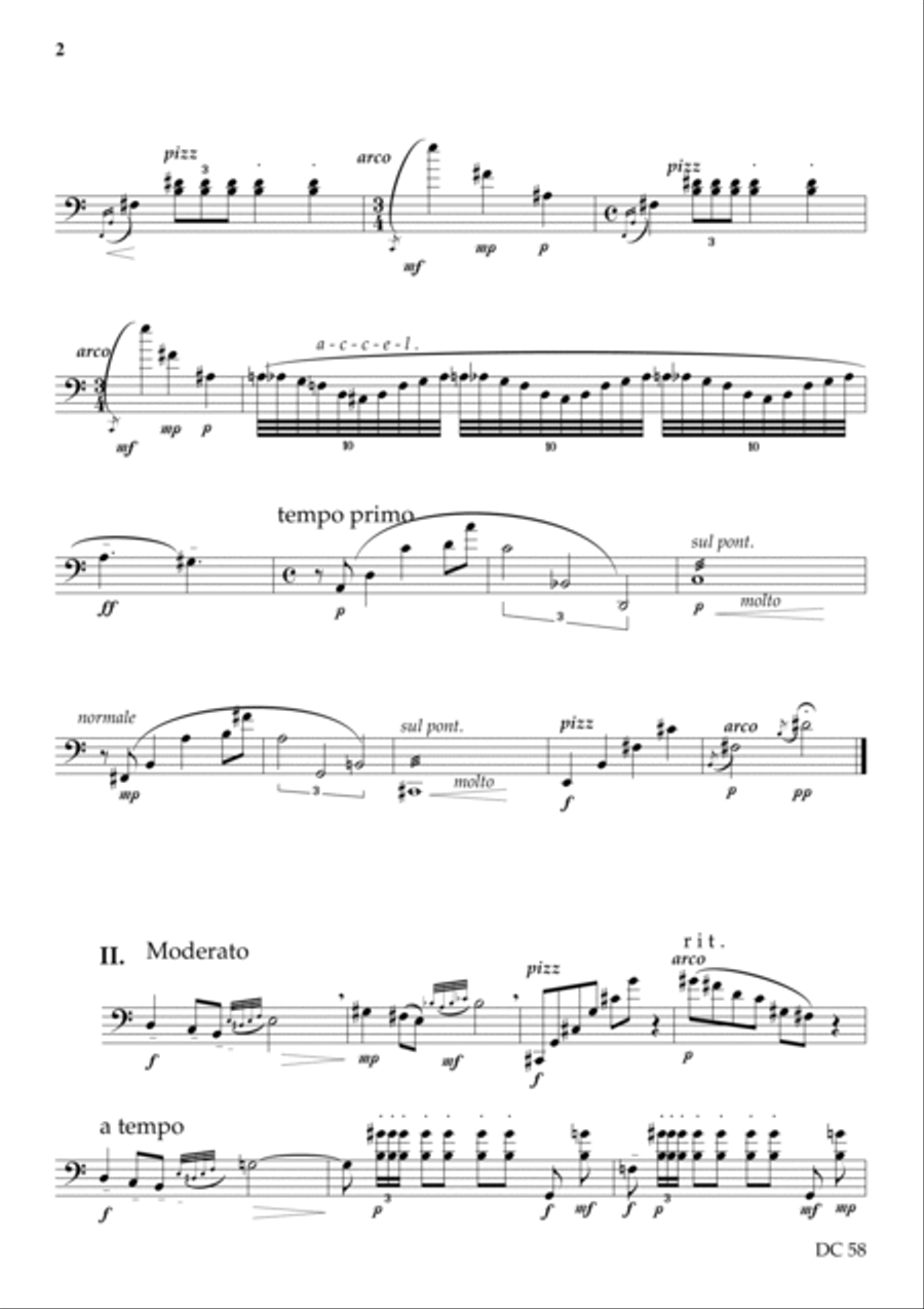 Sonorities - for solo violoncello Cello Solo scores gallery preview page 2