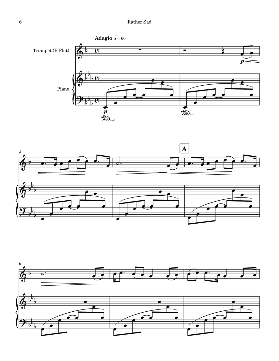 Memories Two Movements (Very Pleasant and Rather Sad) B-Flat Trumpet scores gallery preview page 6