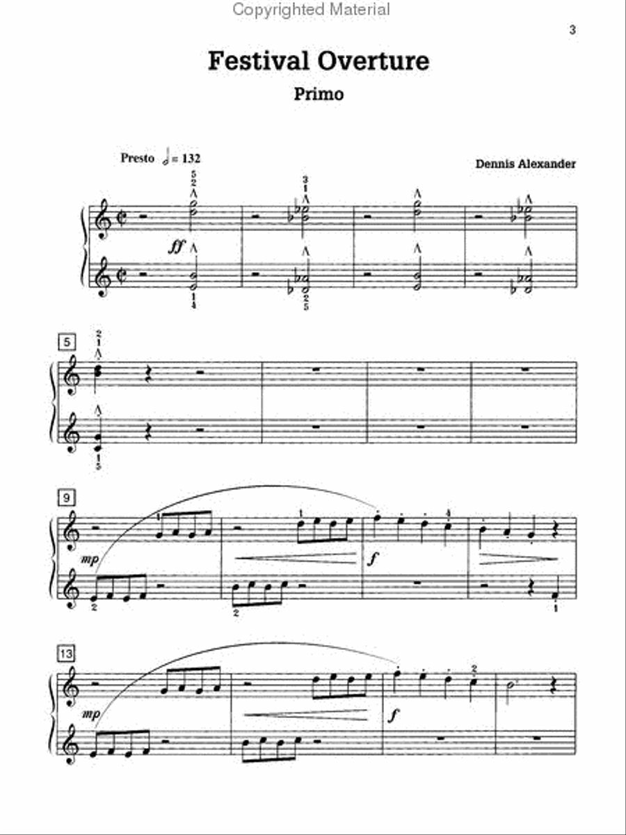 Festival Overture Small Ensemble scores gallery preview page 3