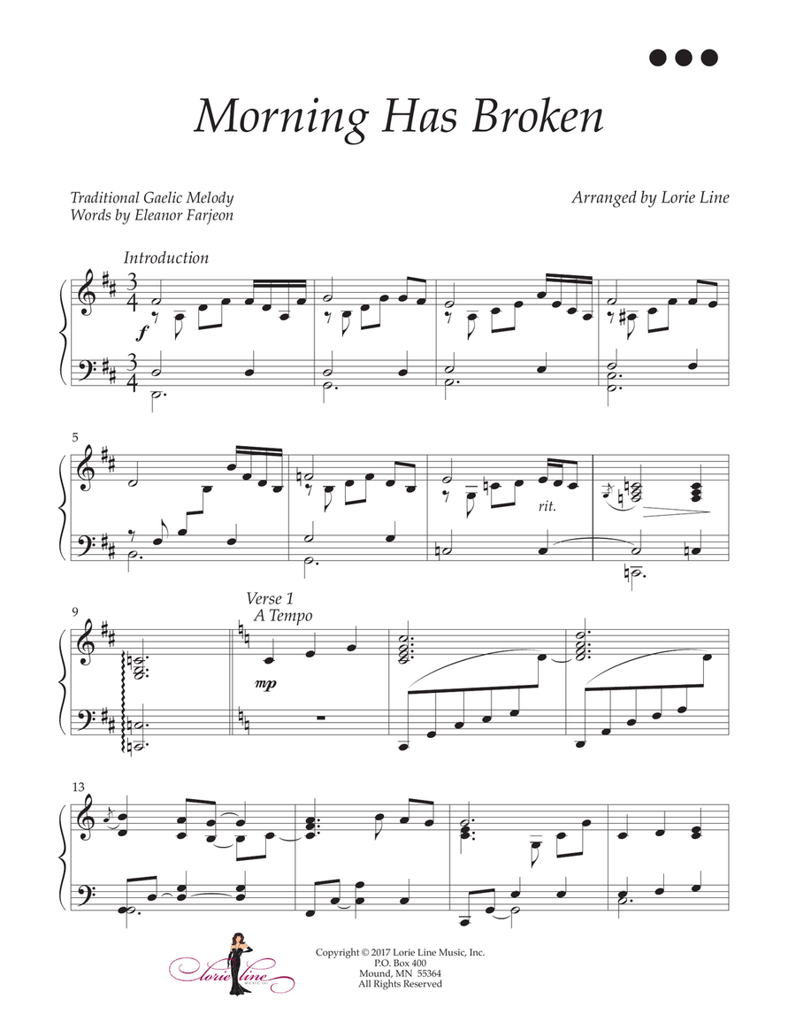 Morning Has Broken Piano Solo scores gallery preview page 2