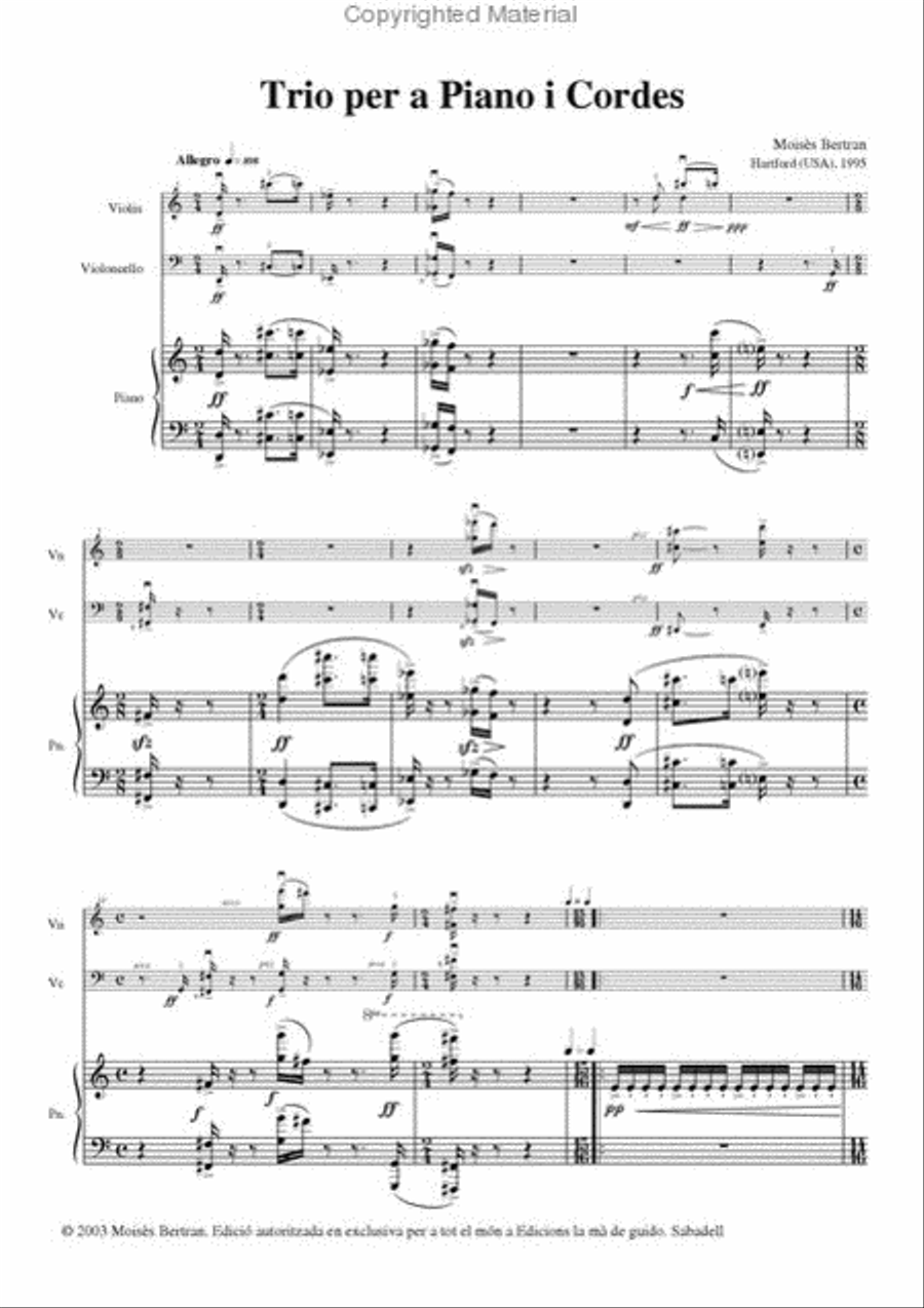 Trio per a piano i cordes Piano scores gallery preview page 2