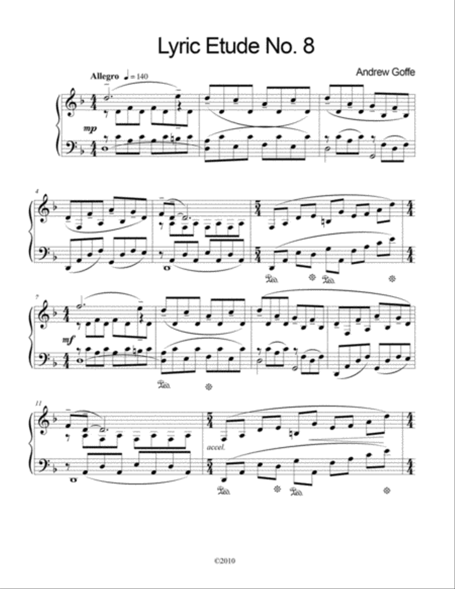 Lyric Etude No. 8 Lyric Etude No. 8 Piano Method scores gallery preview page 1