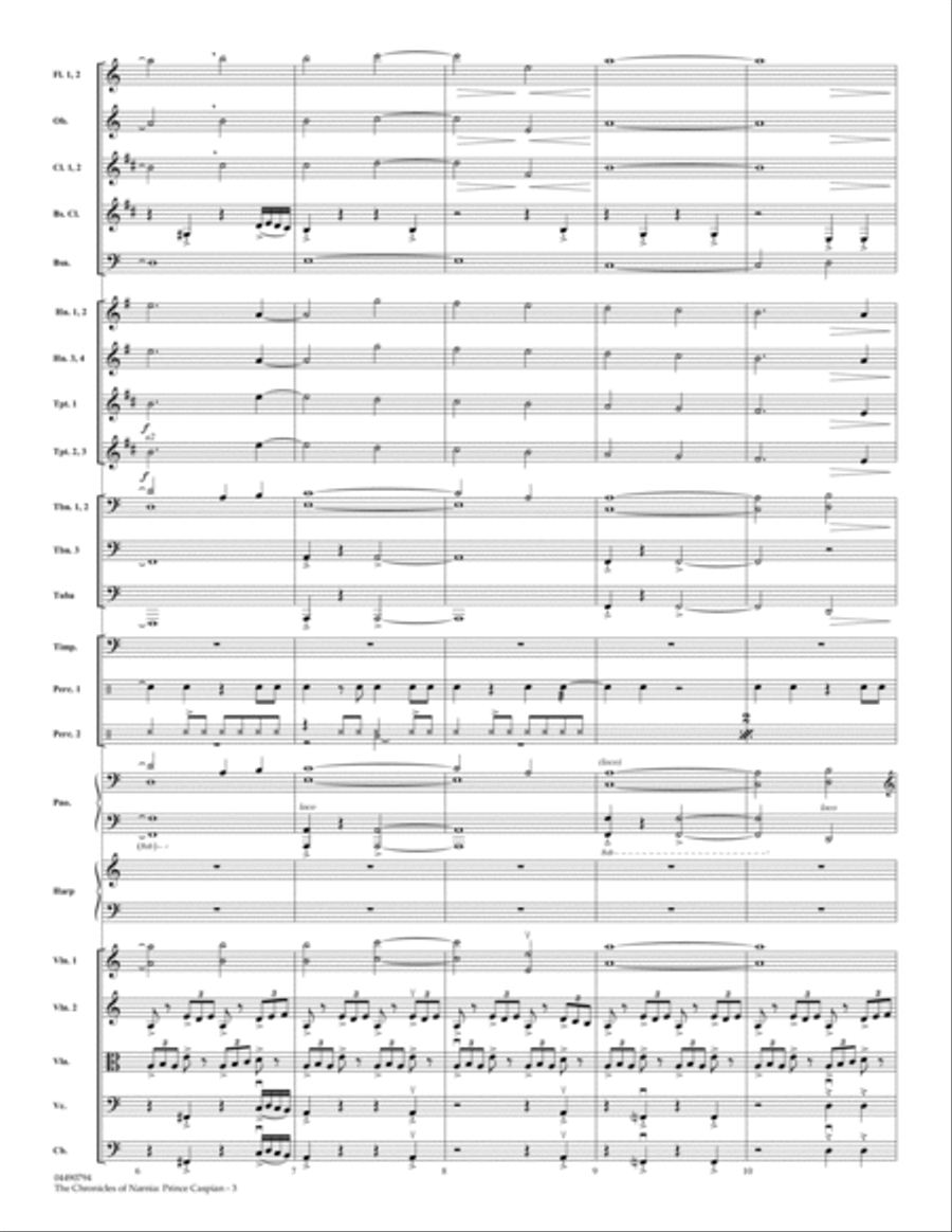 The Chronicles of Narnia: Prince Caspian - Full Score Score scores gallery preview page 3