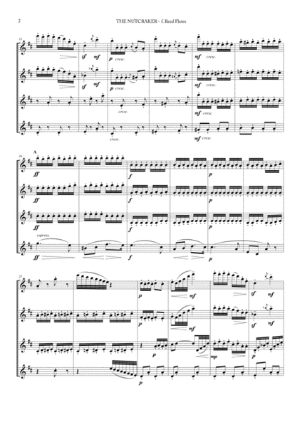 "Reed Flutes" from Nutcracker Suite for Flute Quartet image number null