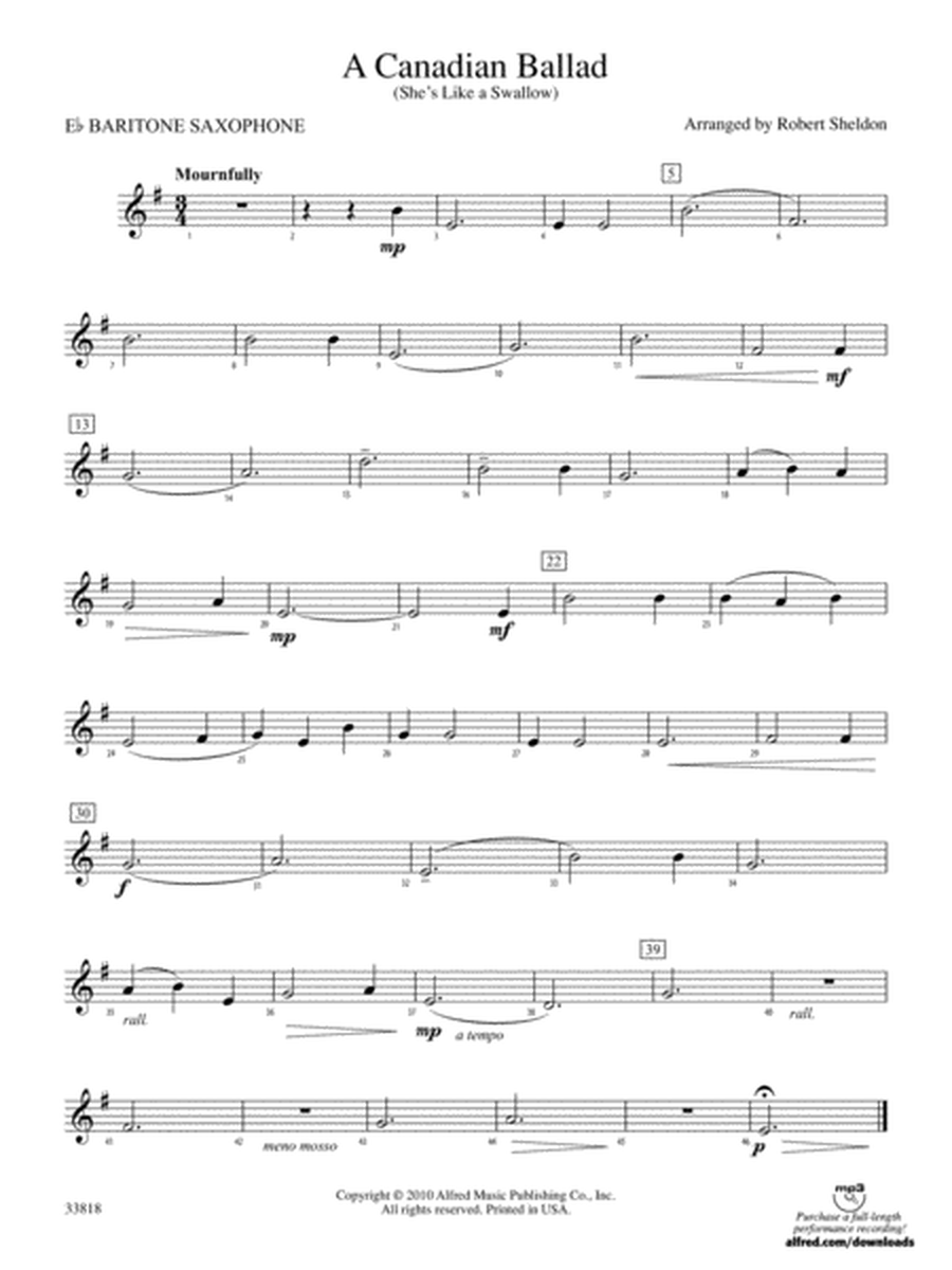 A Canadian Ballad: E-flat Baritone Saxophone
