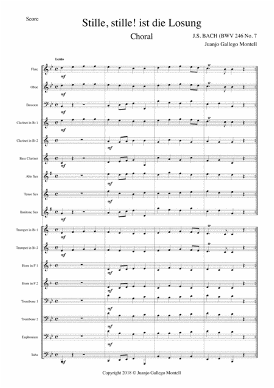 Stille, stille! ist die Losung Concert Band scores gallery preview page 2