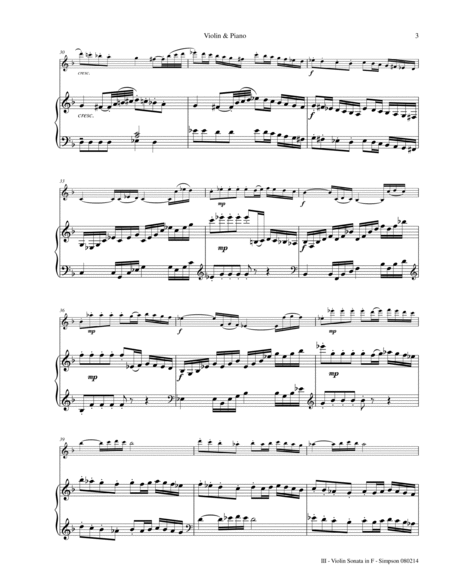 Violin Sonata in F major, 3rd mvt. image number null