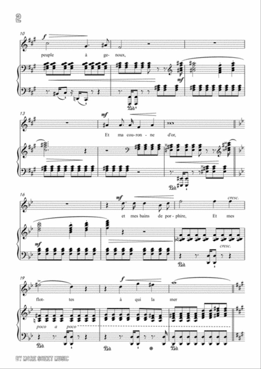Liszt-Enfant,si j'étais Roi in A Major,for Voice and Piano Voice Solo scores gallery preview page 4