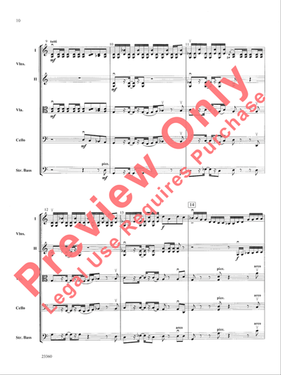 Folk Tune Air and Fiddler's Fury String Orchestra scores gallery preview page 11