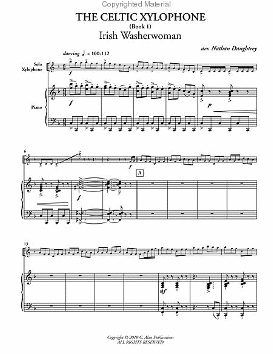 Celtic Xylophone, Book 1 (piano reduction) Percussion Ensemble scores gallery preview page 2
