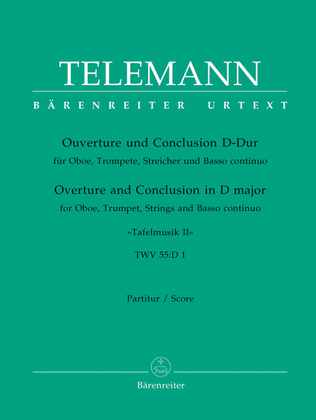 Book cover for Ouverture und Conclusion aus "Tafelmusik II" D major TWV 55:D1