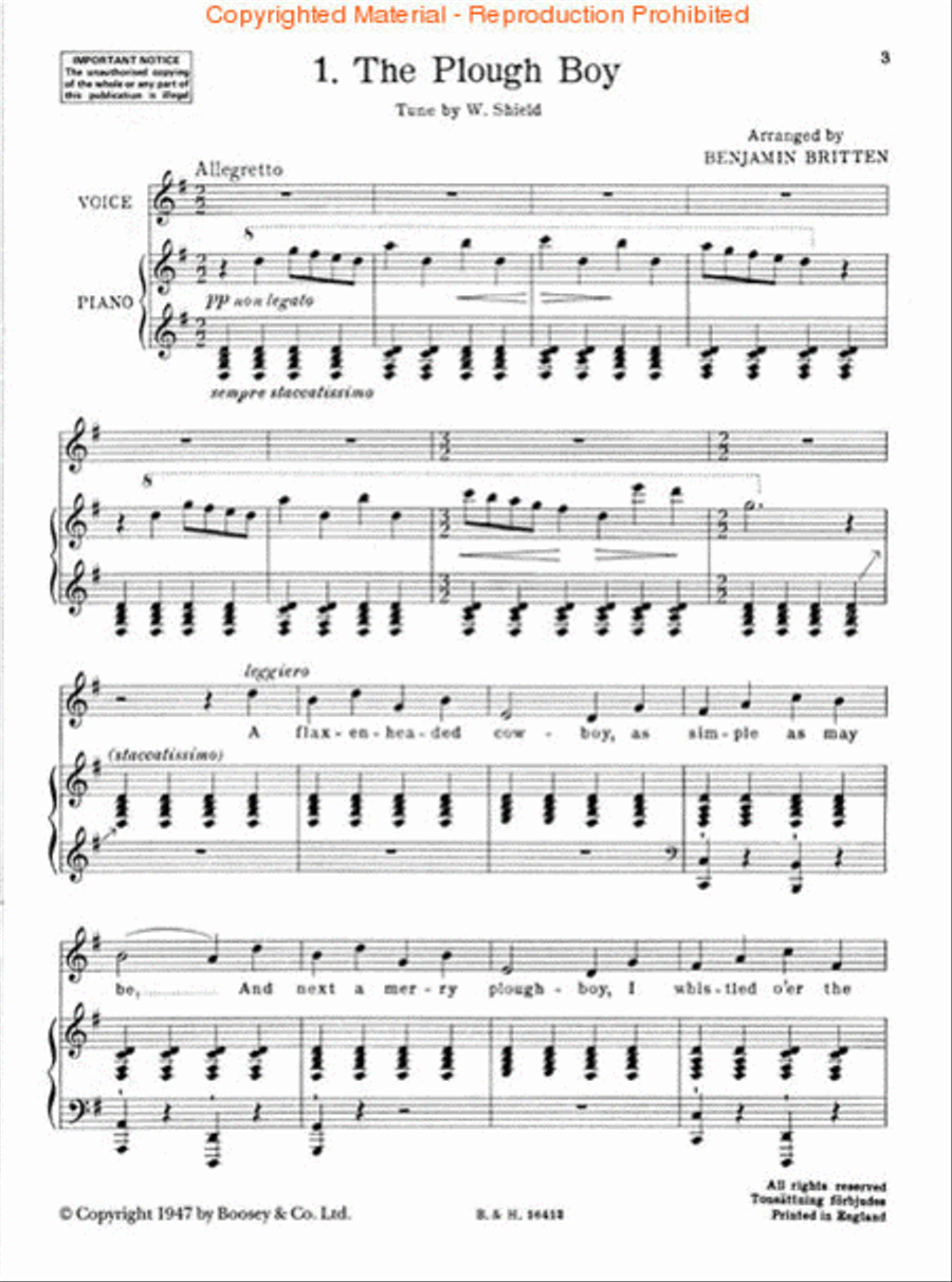 Folksong Arrangements - Volume 3: British Isles Medium Voice scores gallery preview page 2