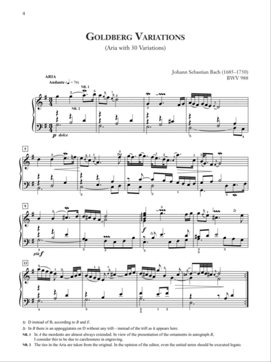 Bach -- Goldberg Variations, BWV 988 Small Ensemble scores gallery preview page 3