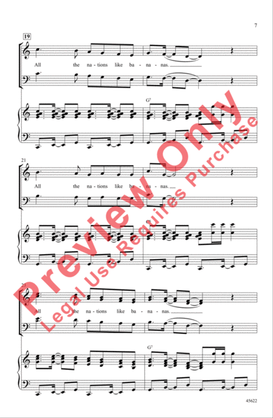 Banana! Banana! 3-Part scores gallery preview page 6