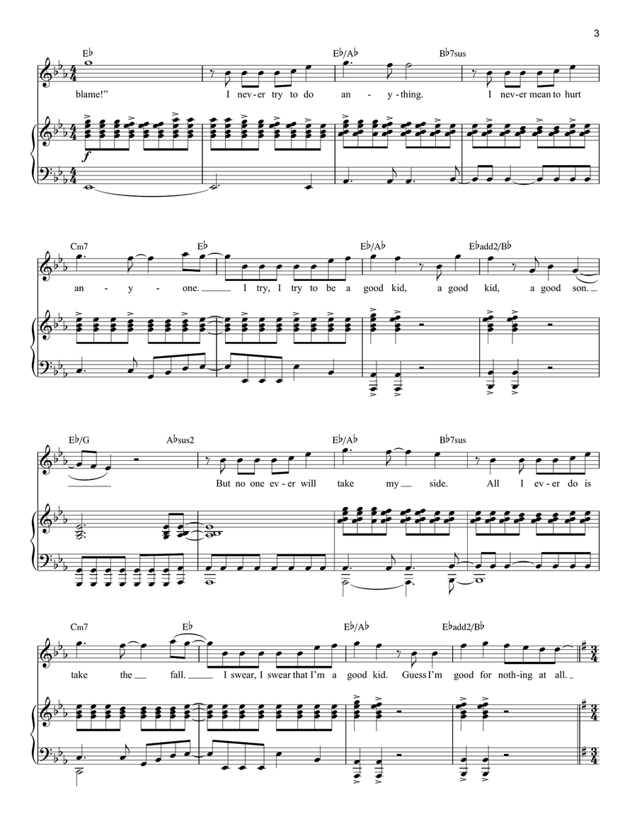 Good Kid [Solo version] (from The Lightning Thief: The Percy Jackson Musical) Voice scores gallery preview page 3