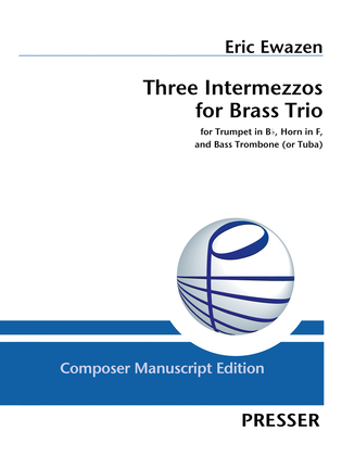Book cover for Three Intermezzos for Brass Trio