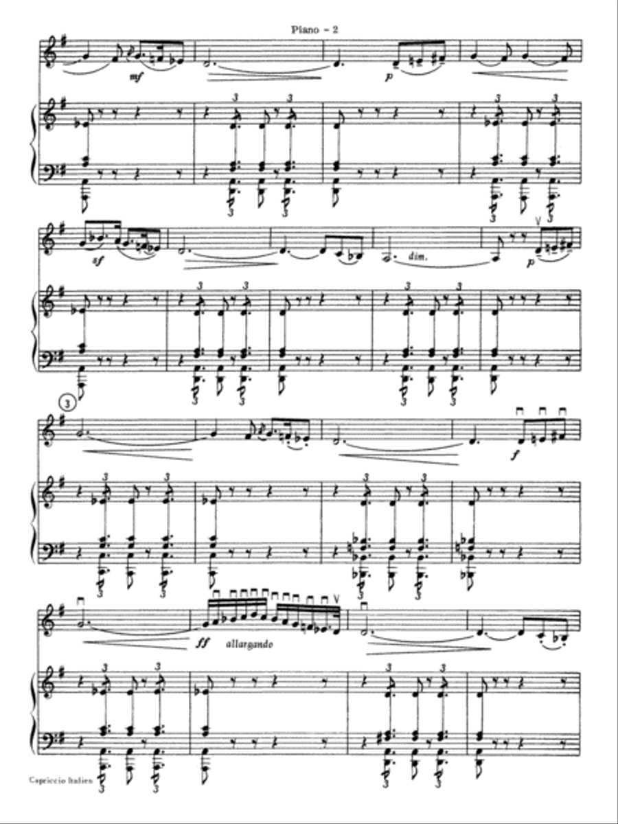 Capriccio Italienne: Piano Accompaniment Full Orchestra scores gallery preview page 2