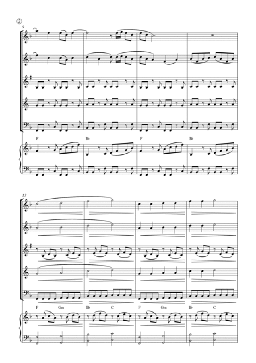 My Girl Woodwind Quintet scores gallery preview page 2