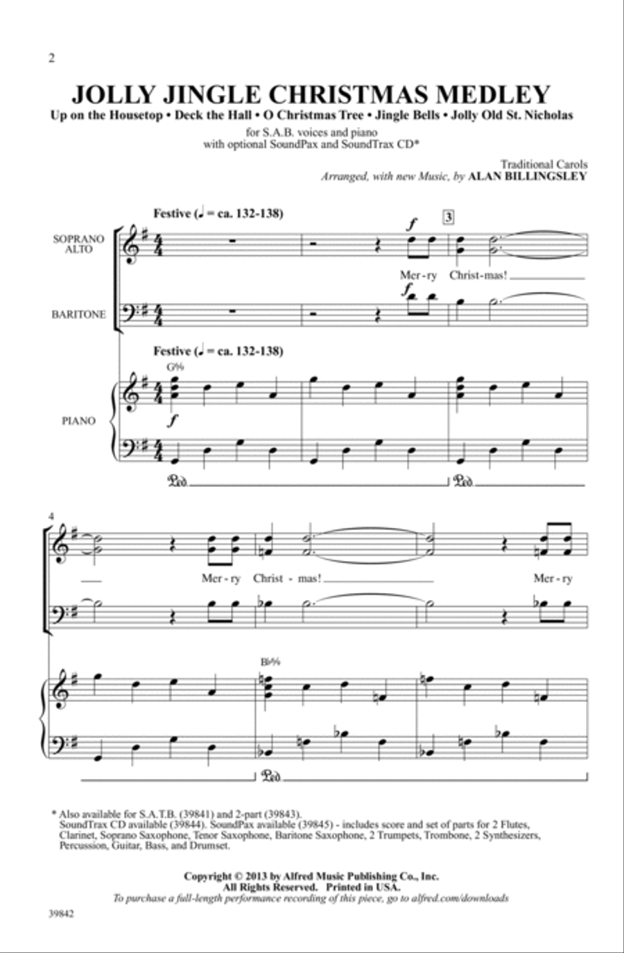 Jolly Jingle Christmas Medley Choir scores gallery preview page 1