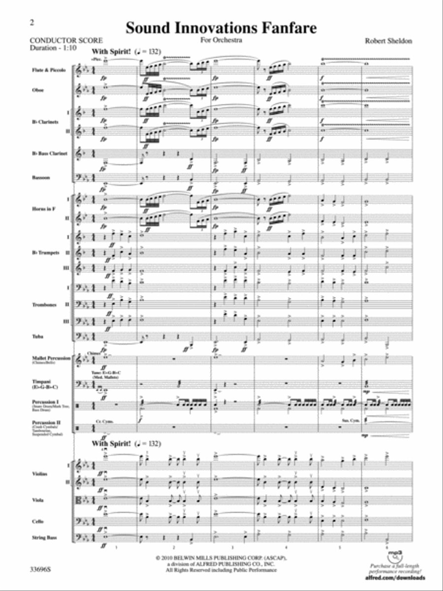 Sound Innovations Fanfare Full Orchestra scores gallery preview page 2