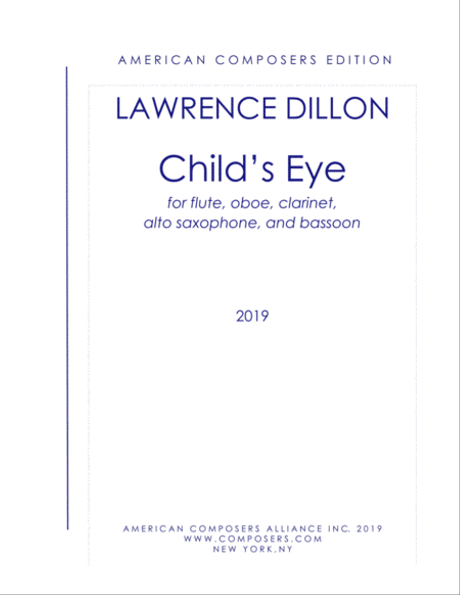 [Dillon] Child's Eye Woodwind Quintet scores gallery preview page 1